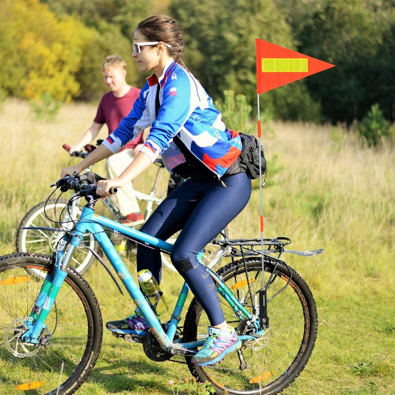 1 x Reflective Bicycle Flag, 4 ft Pennant Reflective, Bicycle