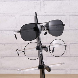 Zerodeko Acrylic Glasses Stand Riser Sunglasses Rack Holder Acrylic Eyeglasses Frame Riser Display Stand Eyewear Display Holder for Home Shop 4 Frames