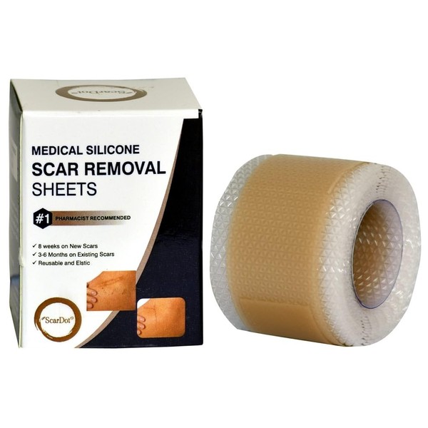 ScarDot Silicone Scar Sheets, Medical Silicone Scar Tape Roll for