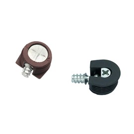 20 Pieces Thread Cam Lock Shelf Support Pin Cam Lock Cabinet Shelf Support Holder Bracket Studs Pins for Furniture Kitchen Cabinet, Black