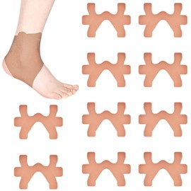 Pack of 10 Precut Kinesiotapes for Ankle, Sports Kinesiology Ankle Brace for Ankle Sprains and Injury Healing, Perfect Wearing Comfort Waterproof Elastic Tape Patches (Skin)