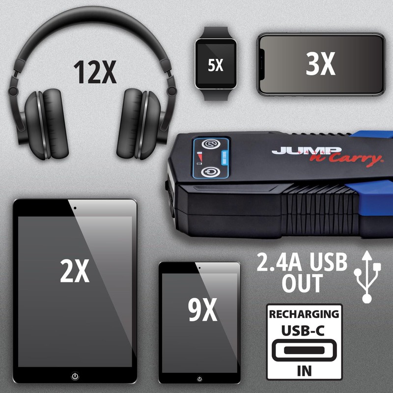 Clore Automotive JNC305 Jump-N-Carry 1000A 12 Volt Jump Starter for
