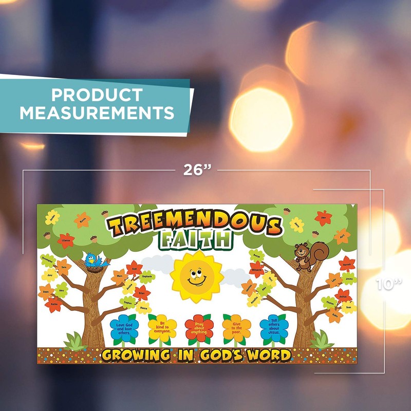 Fun Express Treemendous Faith Bulletin Board Set - 115 Pieces