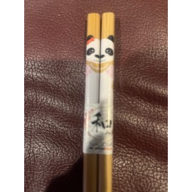 Miss Panda Japanese Chopsticks w/ Free handmade Silk Holder