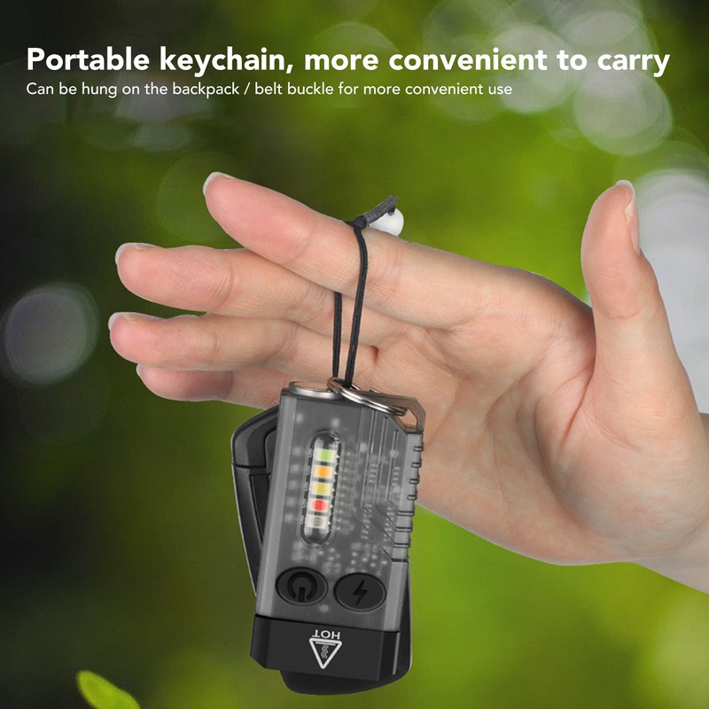 EDC Flashlight Sound Light Warning 365nm Purple Light 1000 LM