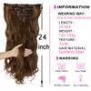24 Inch Wavy Curly Full Head Clip in on Double
