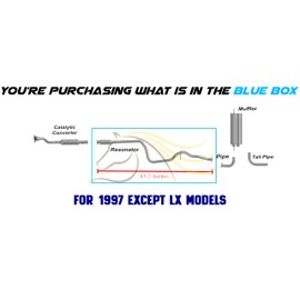 Exhaust Resonator Pipe Compatible for 1997-2003 Chevy Malibu 3.1L | Stainless Steel | Northeastern Exhaust | Free Gaskets and Clamp Included | Automotive Replacement Part