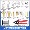 Glarks 267Pcs Heavy Duty Picture Wire Hanging Kit, 164Ft Braided