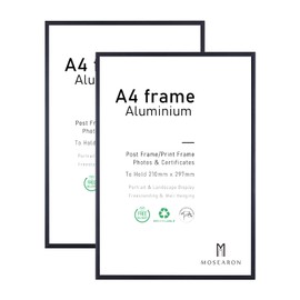 A4 Photo Frame,2 Pack-21x30cm Black Picture Frame,Certificate Frame for Wall Mount or Table Top Display,Set of 2