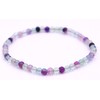Taddart Minerals Colourful Natural Gemstone Fluorite Bracelet with 4mm Balls