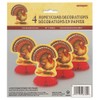 6" Mini Festive Turkey Thanksgiving Centerpiece Decorations, 4ct