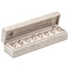 Akangbox Velvet Ring Box 15 Slots Ring Holder with Necklace