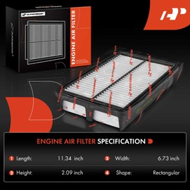 A-Premium 2-PC Engine Air Filter Compatible with Genesis G80 2021 2022 2023 2024, 2.5L, Replace# 28113T1210