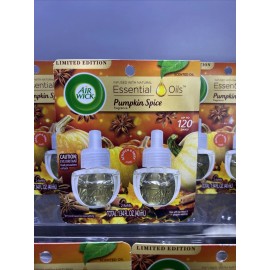 5X Air Wick Plug In Scented Oil Refills Pumpkin Spice 2 Packs 10 Total