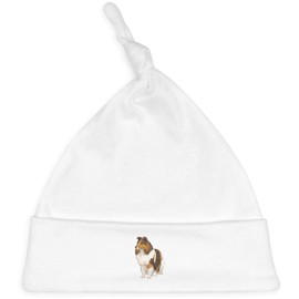 Azeeda 'Rough Collie' Baby Beanie Hat (BH00034432) White