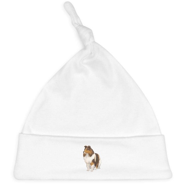 Azeeda 'Rough Collie' Baby Beanie Hat (BH00034432) White