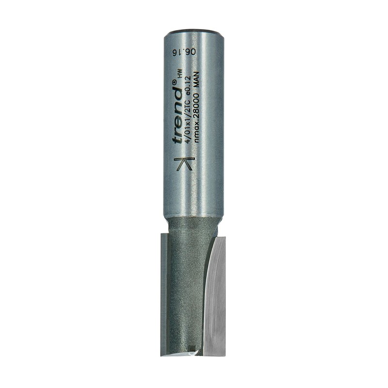 Trend Professional Straight Two Flute Router Cutter, 1/2 Inch Shank,