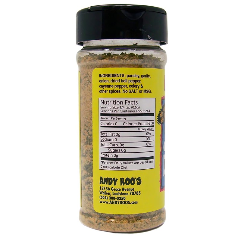 Andy Roo's Salt-Free Cajun Dirty Rice Creole Seasoning, 4 Ounce