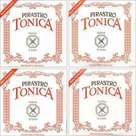 Pirastro Tonica 1/8-1/4 Violin String Set - Medium Gauge with Ball End E