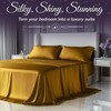SLEEP SANCTUARY Satin Sheets Full Size – 4 Piece Luxury