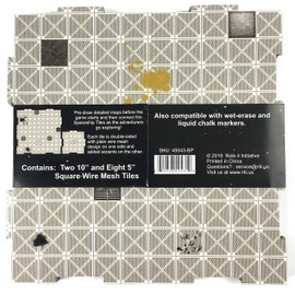 Role 4 Initiative Dry-Erase Dungeon Tiles, Wire Mesh, Booster Pack of Two 10" Tiles and Eight 5" Tiles