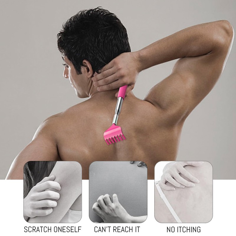 2 Piece Scratching Tools, Stainless Steel Scratching Tool, Back Massager,