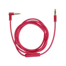 kwmobile Headphone Cable for Beats Studio 3 / Solo 3 / Solo2 / Studio 2 / Studio 1 / Mixr - 140cm Replacement Cord with Microphone + Volume Control - Pink
