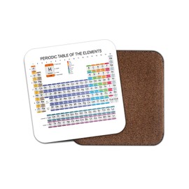 Periodic Table Science Chemistry Cork Backed Drinks Coaster for Tea & Coffee #4060