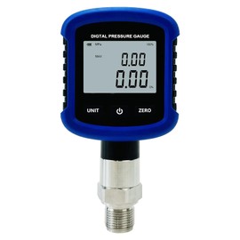 High Precision Digital Hydraulic Industrial Pressure Gauge 0.2% FS Accuracy Air Manometer 1/4 Inch NPT Thread, Battery Powered, Bluetooth Connection and 330° Rotation (3600psi)