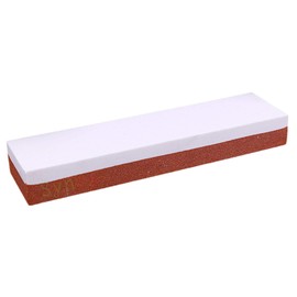 Synra Whetstone Kitchen Knife Sharpening Stone, 8-Inches, Hatchet, Knife, and Axe Sharpener for Home, Field, and Shop, Sharpening Tool with Red Non-Slip Plastic Base, Supports Fine & Coarse Grinding