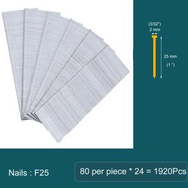 JOVANT Brad Nails (1"), Galvanized Black Hardened 1920 Counts for Jovant Electric Nail Gun (one Kinds of Package Box)