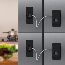 Larimuer Fingerprint Safety Lock - Child Lock & Pet Safe for Drawers, Cupboards, Ovens, Toilets | Intelligent Biometry & USB Key | Quick Unlock (2, Black)