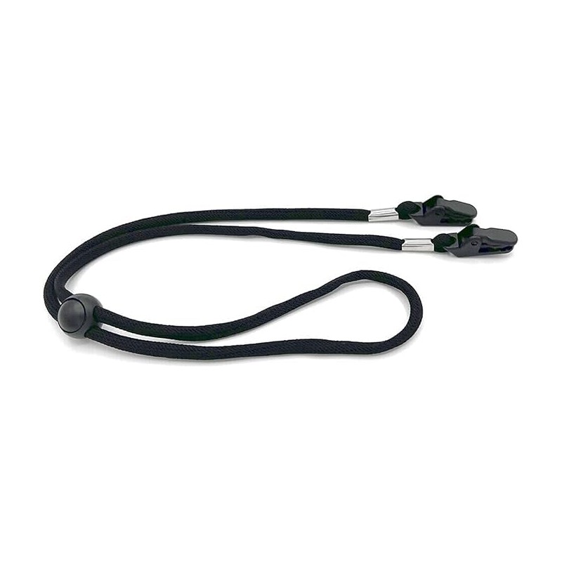 Hat Chin Cord with Adjustable Clips, White Windproof Strap, Hat