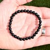 Zenergy Gems Charged Natural Russian Shungite Crystal 6mm Bead Bracelet