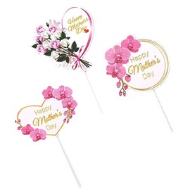 15 pcs Happy Mother's Day Cake Topper Mom Letter Cake topper Pink, Decorative Party Cake Decoration for Mother's Day | Giga Gud