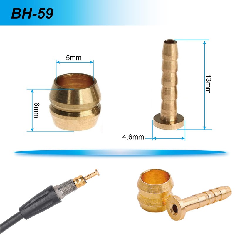 VANSIHO (10 set) Bicycle Brake Olive and Brass Insert Kit