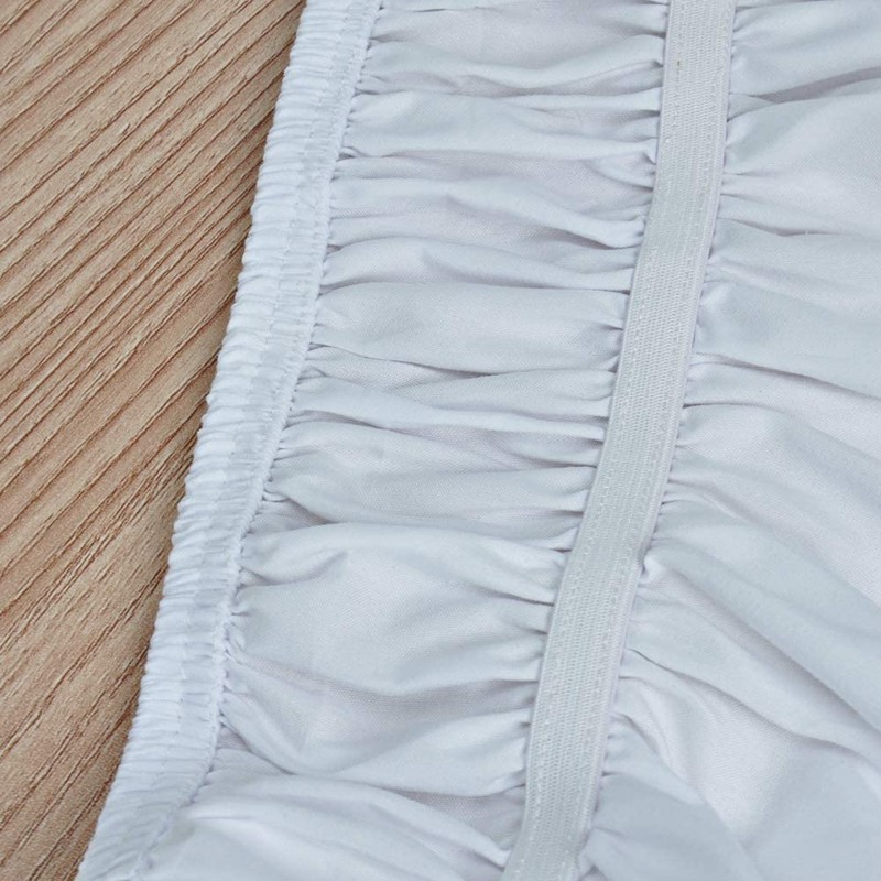 DEWEL Bed Skirt, Semi-Double, Ruffle, Easy Fit, Antique Style, Wraparound