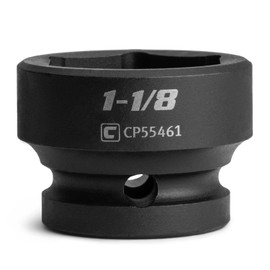 Capri Tools 1-1/8 in. Stubby Impact Socket, 1/2 in. Drive, 6-Point, SAE