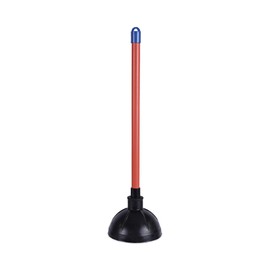 Boardwalk BWK09201EA 18 in. Plastic Handle Toilet Plunger for 5-5/8 in. Bowls - Red/Black