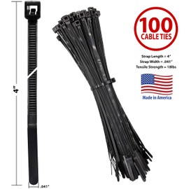 Bar Lok 7.5” Zip Ties – 1000 Pieces, Black – Made in America – Weather, UV & Impact Resistant Plastic Cable Ties for Binding Bundling & Organizing Wire Cable & More – Indoor & Outdoor (7.5", 1000ct)
