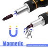 FyMosem 9-in-1 Ratchet Multi Screwdriver, Stubby Ratcheting Screwdriver Mini Multi-Bit