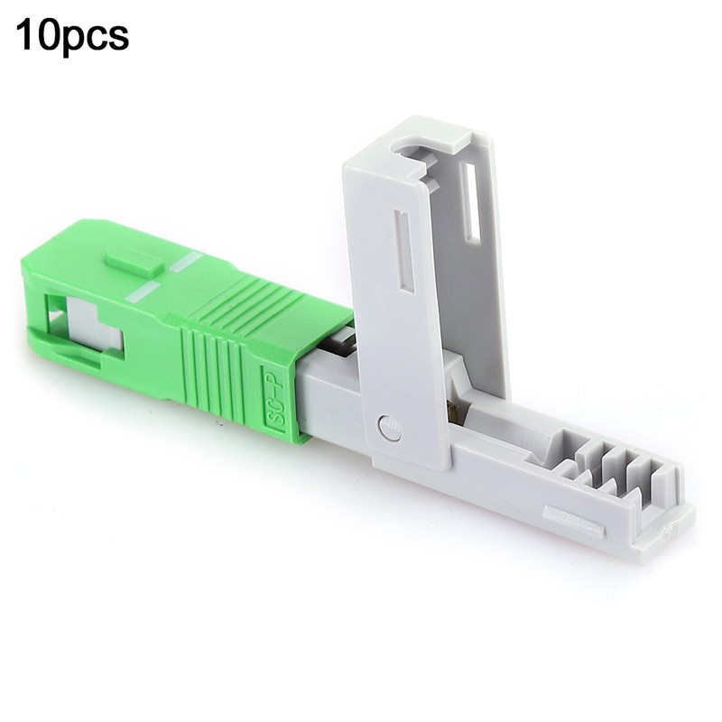 10Pcs Fiber Optic Quick Connector FTTH SC/APC Embedded Fast Cold