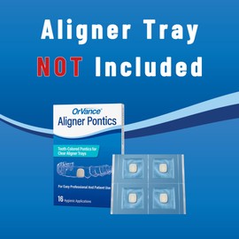 Aligner Pontics | Temporary Tooth Replacement for Invisalign, Aligner Trays and Clear Retainers During Orthodontic Treatment (16 Count)