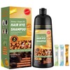 ZENITHGLO Chestnut Brown Hair Dye Shampoo 3 in 1 for