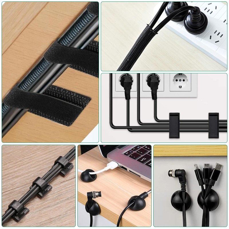 Pack of 500 Cable Management Kit, Cable Management with Cable
