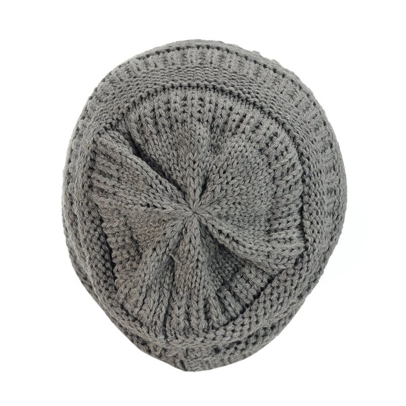 C.C Trendy - Gorro de Punto Trenzado Grueso y Suave