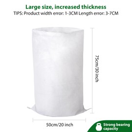 12 X Sand Bags, Heavy Duty Woven Gravel Bags,20" X 30" Sacks,Used for flood control, Builders Garden Waste,grain storage and cargo handling