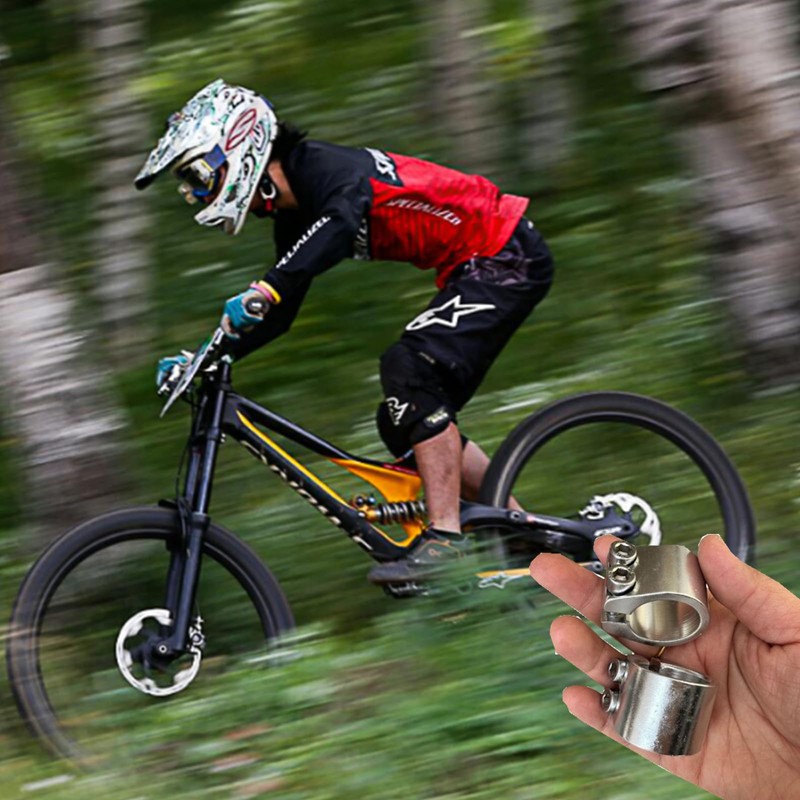 Bicycle Seatpost Clamp, Heavy Duty Double Seat Post Collar with