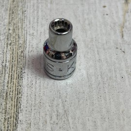 SK Hand Tools 43906 1/4" Dr. 3/16" 12pt Standard Fractional Chrome Socket USA