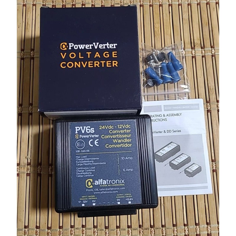 Alfatronix PV6s PowerVerter 24 - 12VDC 6/10 Amp Converter. Made